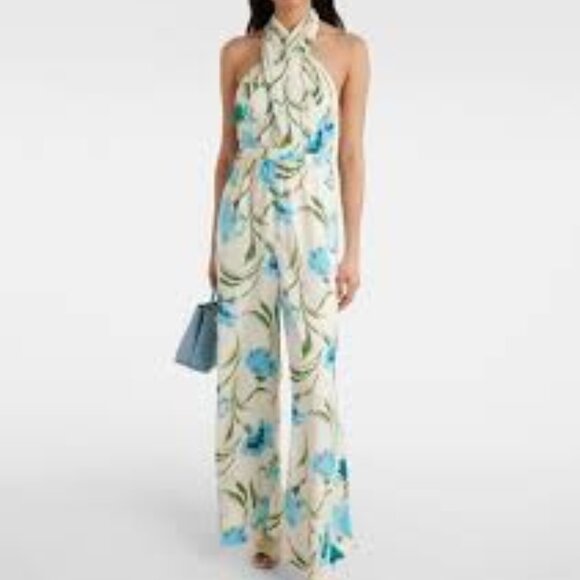 NWT Diane von Furstenberg Cort wide leg jumpsuit, sz. M